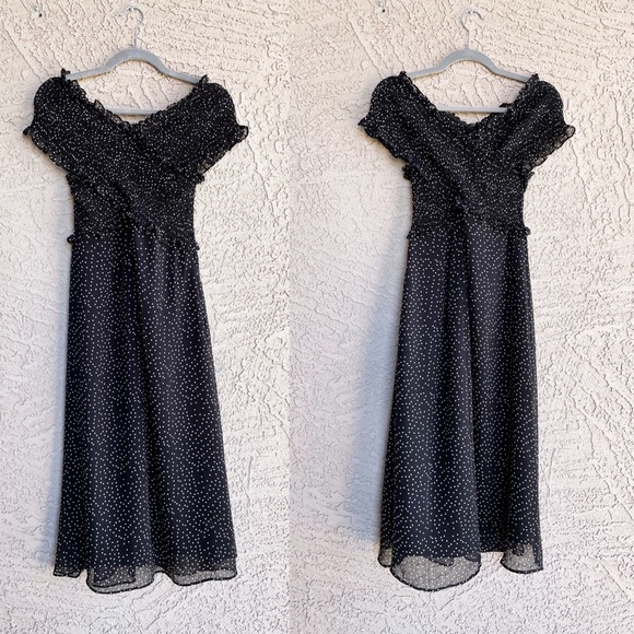 LUCY PARIS Polka Dot Off Shoulder Dorothy Dress - Picture 16 of 16